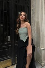 Audrey Fıfrlı Yırtmaç Detay Etek 4037