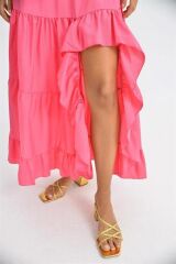 Audrey Fıfrlı Yırtmaç Detay Etek 4037