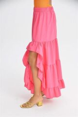 Audrey Fıfrlı Yırtmaç Detay Etek 4037