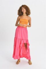 Audrey Fıfrlı Yırtmaç Detay Etek 4037