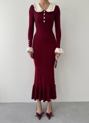 Sura Bebe Yaka Elbise