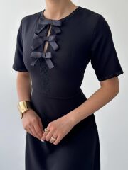 Wera Taşlı Fiyonk Detaylı Elbise