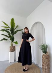 Wera Taşlı Fiyonk Detaylı Elbise