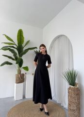 Wera Taşlı Fiyonk Detaylı Elbise