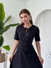 Wera Taşlı Fiyonk Detaylı Elbise