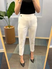 Bel Lasti̇kli̇ Düğmeli̇ Pantolon