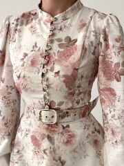 Simsor Çiçekli Elbise