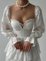 Oxfo Göğüs Bağlamalı Elbise