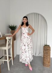 Poses Omuz Bağlamalı Elbise