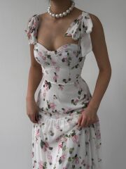 Poses Omuz Bağlamalı Elbise