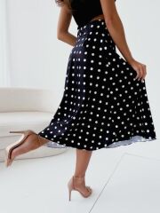 Kadın Mikro Kumaş Dijital Baskılı Midi Boy Etek