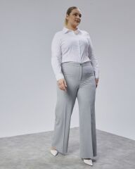 Poly Viscose Full Lycra Beli̇ Lasti̇kli̇ Battal Pantolon