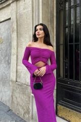 Lita Cut Out Büzgülü Elbise 2715-8