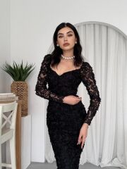 Folers Çiçek Desenli Elbise