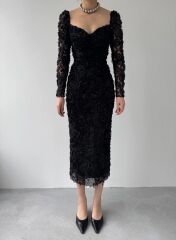 Folers Çiçek Desenli Elbise