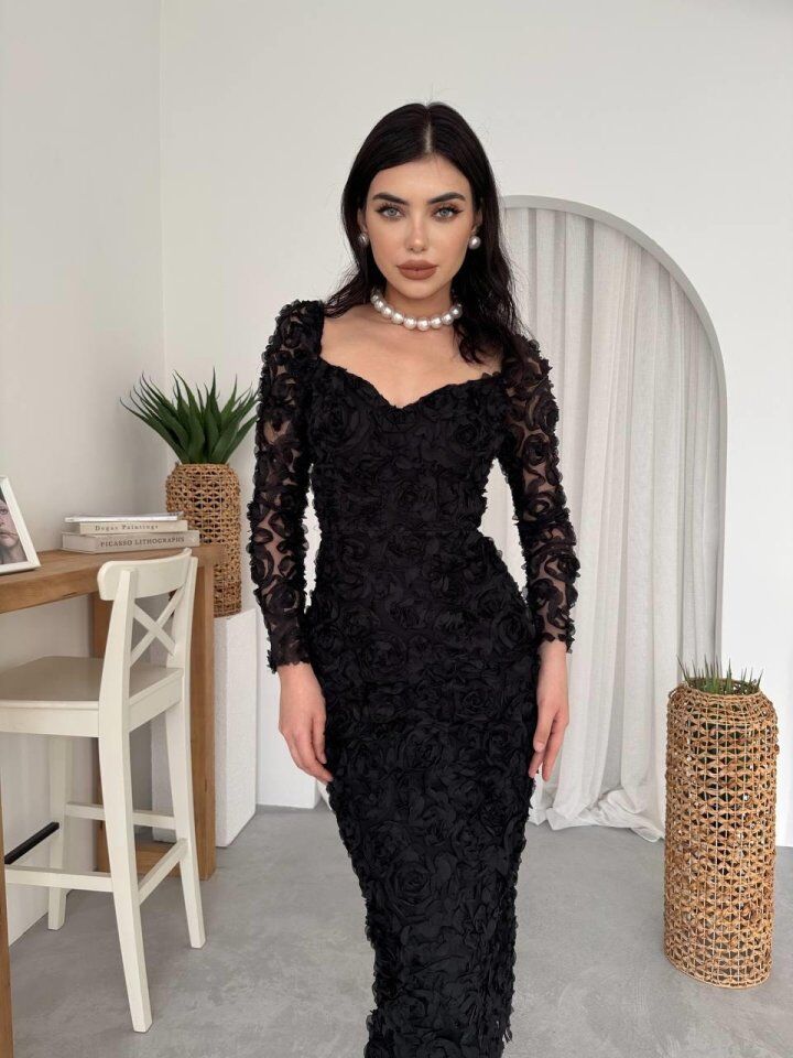 Folers Çiçek Desenli Elbise