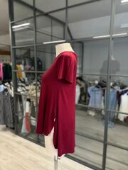 Kadın Türlü Viskon Kumaş Yırtmaç Detaylı Bluz