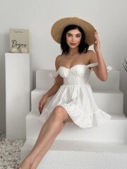 Monika Omuz Bağlamalı Elbise