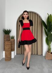 Miron Omuz Fiyonklu Elbise