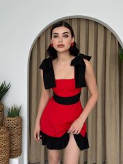 Miron Omuz Fiyonklu Elbise