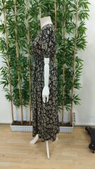 Kadın Yarım Kollu Bisiklet Yaka Kol Ve Bel Gipe Detay Süprem Elbise