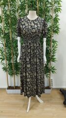 Kadın Yarım Kollu Bisiklet Yaka Kol Ve Bel Gipe Detay Süprem Elbise