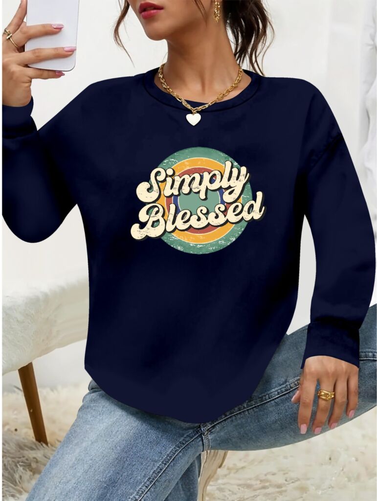 Kadın Uzun Kollu Bisiklet Yaka Viskon Iki Iplik Bluz