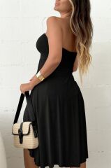 Kadın Straplez Boyundan Askılı Midi Bluz