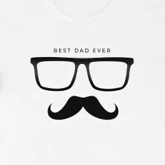 Babalar Günü Baskılı T-shirt - Beyaz