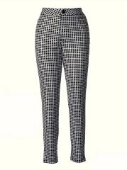 Kadın Yüksek Bel Desenli Dalgıç Pantolon