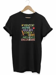 24 Kasım Öğretmenler Günü Baskılı T-shirt - Siyah