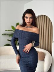 Ovieda Madonna Yaka Elbise