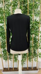 Kadın Uzun Kollu Bisiklet Yaka Kurukafa Desenli Viskon Bluz