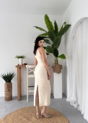 Lers Çiçek Detaylı Elbise