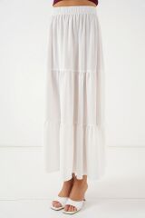 Ayrobin Uzun Etek 8048 - Beyaz