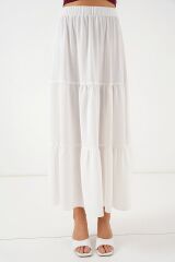 Ayrobin Uzun Etek 8048 - Beyaz