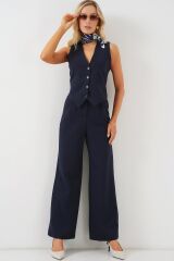 6709 Yelek Pantolon İkili Takım - Lacivert