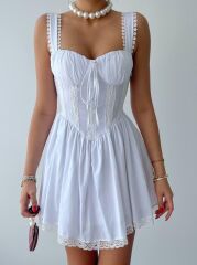 Lille Arkası Bağlamalı Elbise