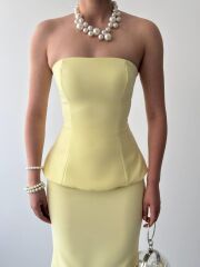 Spas Straplez Elbise