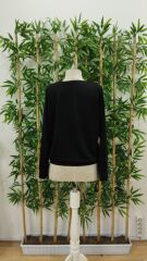 Kadın Yılbaşı Özel Uzun Kollu Bisiklet Yaka Desenli Viskon Iki Iplik Bluz