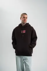 POLIZEI Premium Kalite Unisex Kapşonlu Dijital Patchli SweatShirt - Kahve