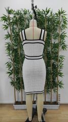 Kadın önü Düğme Detay Kalın Askılı Mini Triko Elbise